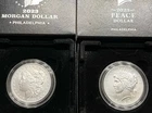 2023 P $1 Morgan & Peace Uncirculated Silver Dollar 2pc Set Boxes COA