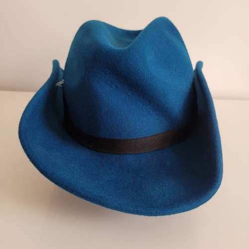 Paul Smith NEW Blue Wool Fedora Hat Size M