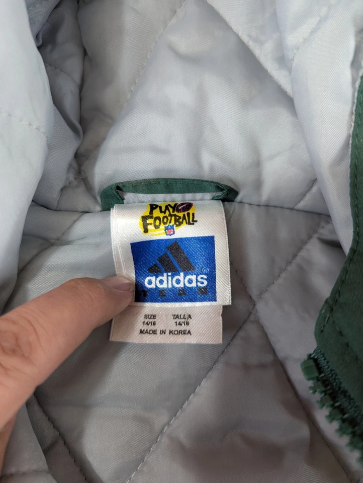 Abrigo de Invierno Adidas Green Bay Packers Juvenil Mediano 14-16 Vintage 00s Y2K Verde Foto 3 de 4