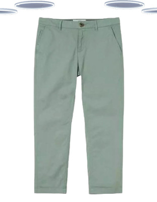 Ex Fat Face Women s Trousers Green Tea Lulworth Chino Cropped Cotton