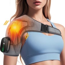 Electric Heated Shoulder Massager with Vibration Massage Brace Joint Pain Relief