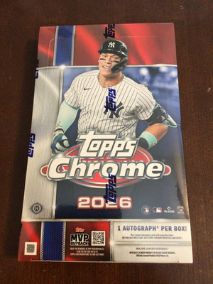 2026 TOPPS CHROME BASEBALL HOBBY BOX (1 AUTO) New Factory Sealed