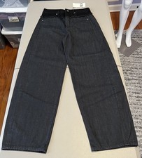 Zara Deconstructed Barrell Leg Jeans Denim Womens 6 NWT