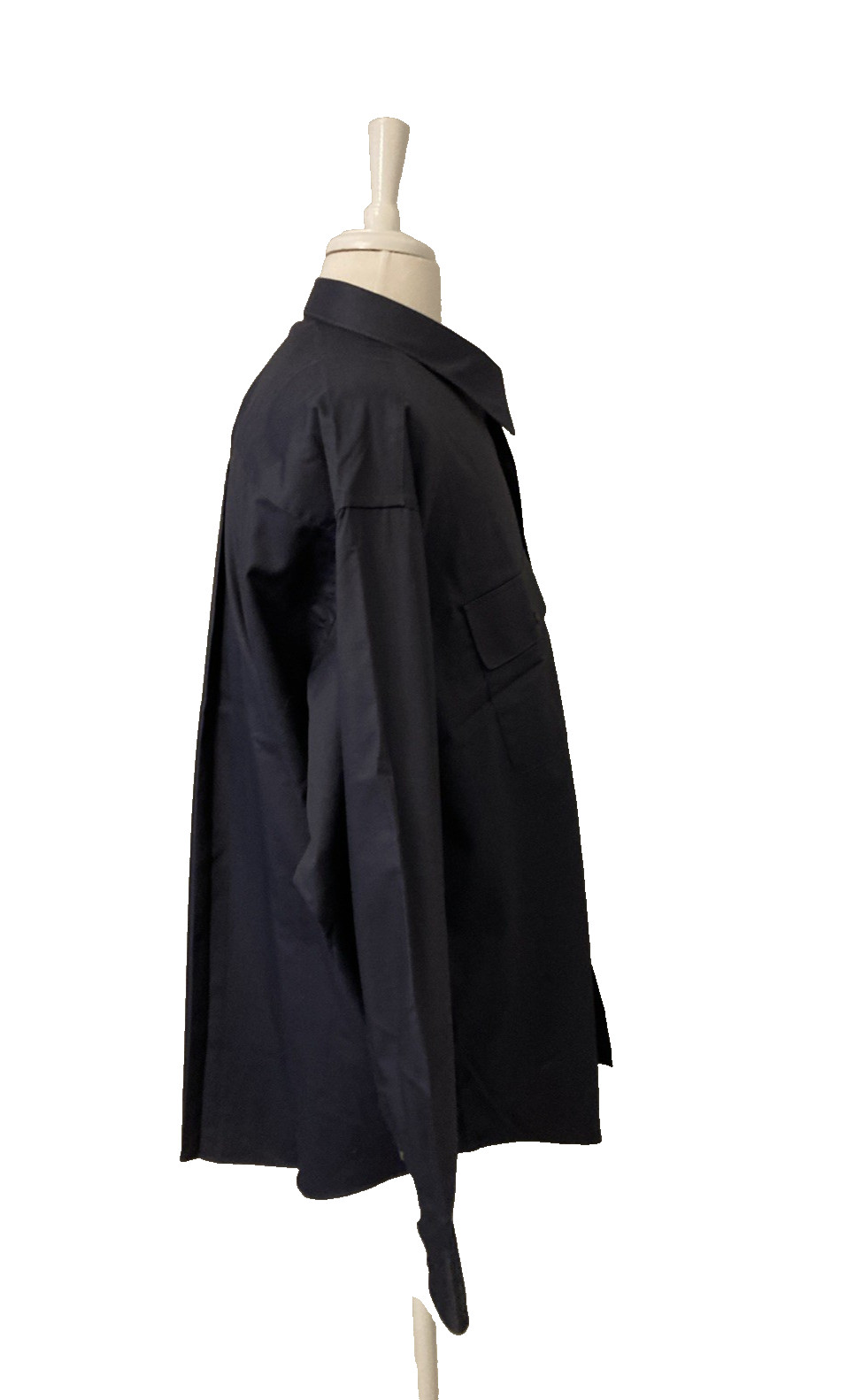 Van Heusen Dark Navy-Black Long Sleeve Button Shirt Wrinkle Free XL 17-17.5 NWT