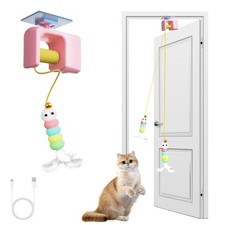 Interactive Automatic Cat Toy for Indoor Cats - Electric Door Medium, pink