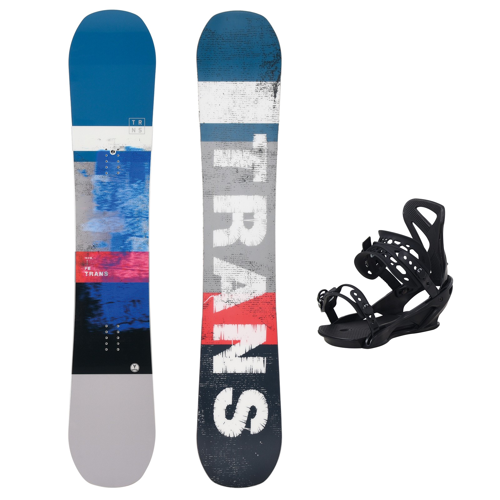 Trans Snowboard Set FE 157w cm Blau + Sonic L Bindung