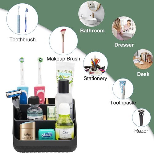 Toothbrush Holders Bathroom Countertop Organizer-Tooth Brushing Holder 6 Slot... - Picture 4 of 7