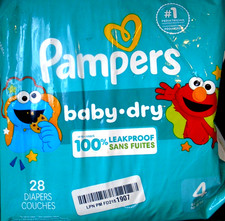 Pampers Diapers - Baby Dry - Size 4 - 28 Count