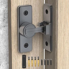 Barn Door Lock Hardware, 90 Degree Heavy Duty Gate Latches Flip Latch Safety Doo