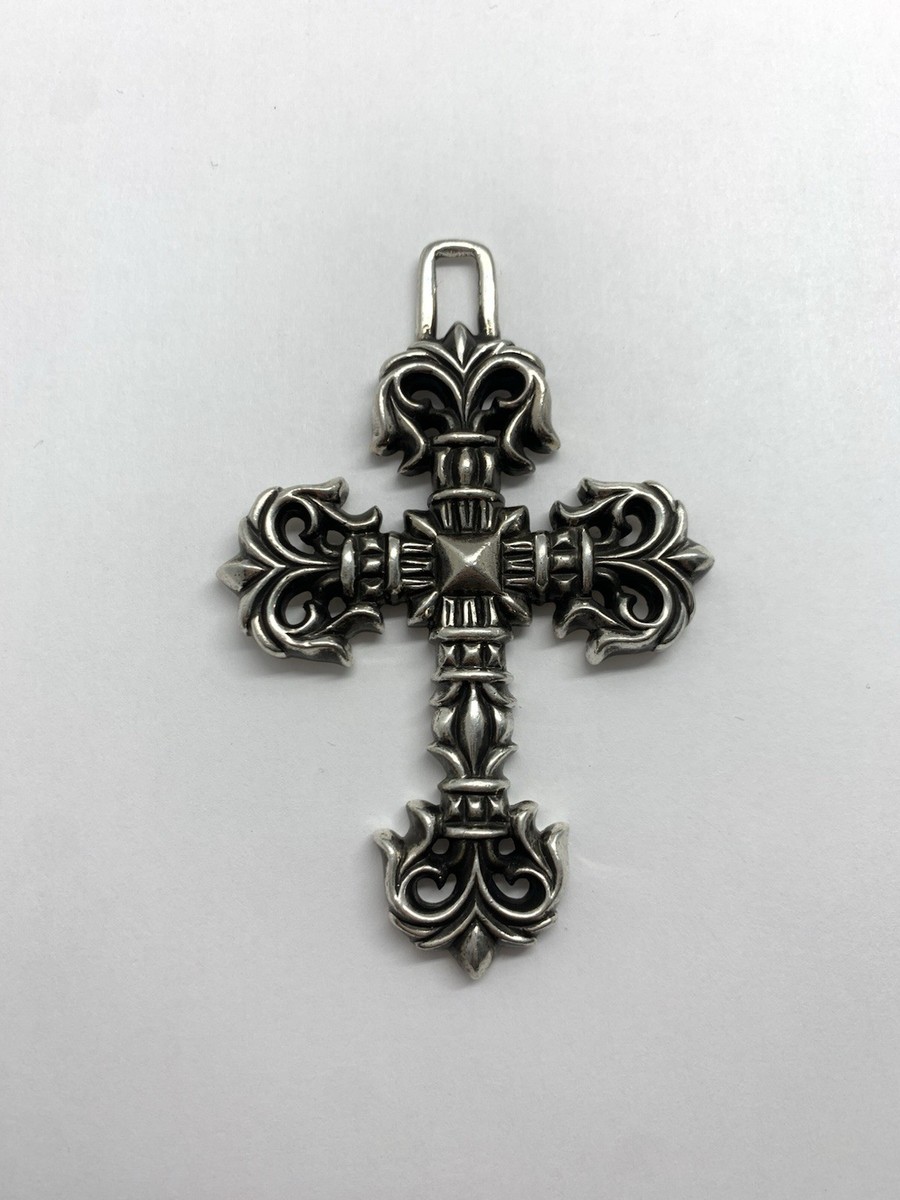 Authentic Chrome Hearts Large Cross Zipper Pull Sterling Silver | eBay