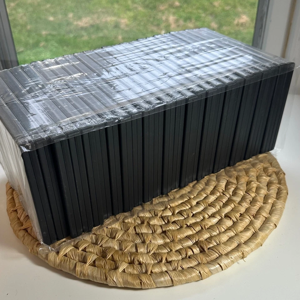 Lote de 25 estuches de almacenamiento de películas DVD estándar negros disco doble de repuesto Foto 4 de 4