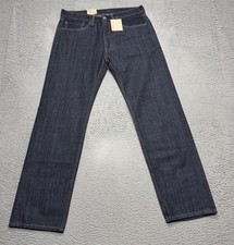 Levi  s 505 Jeans Men  s 34x32 Blue Straight Leg Regular Fit Dark Wash Denim New
