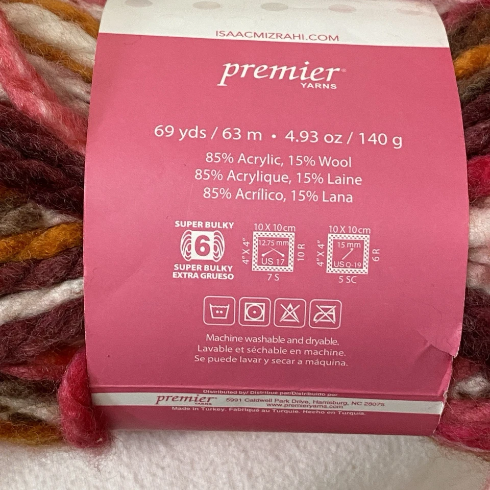 Hilo Isaac Mizrahi Premier 3 madejas Gramercy Park 69 yardas mezcla de lana lote 3 Foto 4 de 4