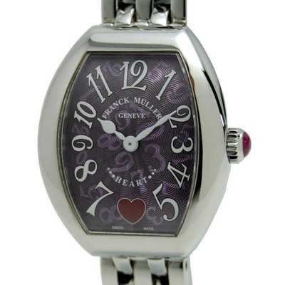 Franck Muller Ladies Watch Tonneau Curvex Heart Purple 5002SQZC6H JRED Used