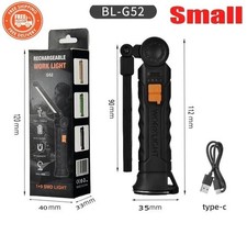 Rechargeable LED COB Work Light Magnetic Spotlight Adjustable Brightness USB