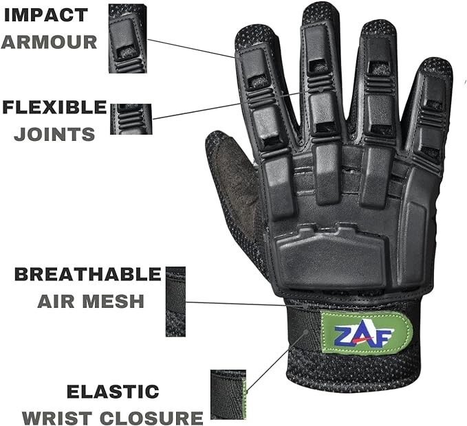 Full Finger Tactical Hard Back Paintball & Airsoft Gloves