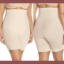 NWT $76 SPANX Thinstincts High Waist Mid-Thigh Shorts Nude [PLUS SZ 1X ] #H459