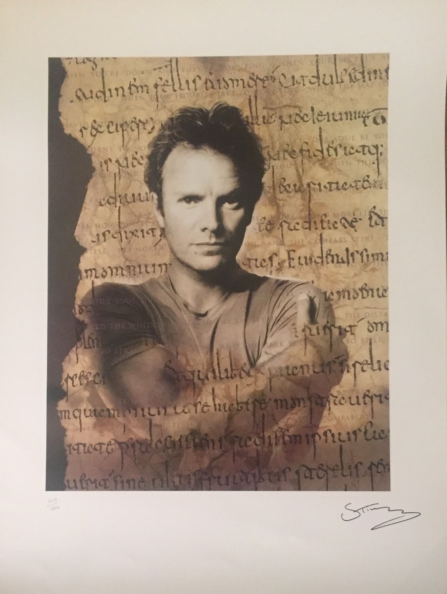 Sting The Police Signed Autographed Limited Edition Lithograph