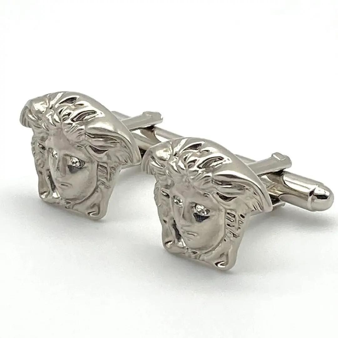 GIANNI VERSACE Cufflinks Silver Color Medusa Icon Men's | eBay