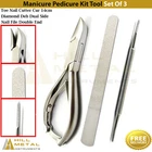 Manicure Pedicure Chiropody Instruments Kit Toenail Cutter Diamond Deb Nail File