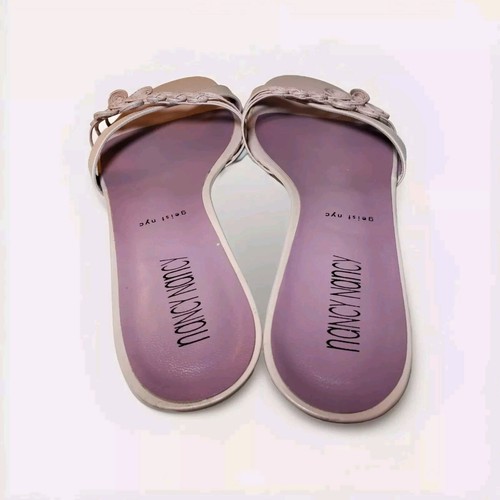 NANCY NANCY Italy by Nancy Geist NYC Lilac Women's Block Flat Shoe Sz 39 / 7.5 - Picture 7 of 10