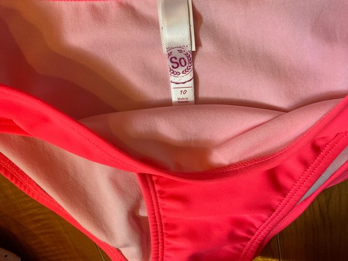 girls size 10 swimsuit bathing suit 2 piece NWT UV protection Orange Purple - Picture 3 of 8