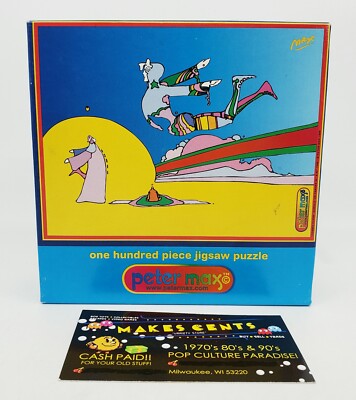 1999 Peter Max Pop Art Cosmic Birthday Puzzle 100 Piece 23 x 18 cm - NEW SEALED