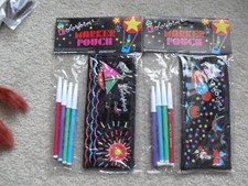Vintage Lot of 2 Packs 1985 Colorforms Markers and Pouch Sets NIP