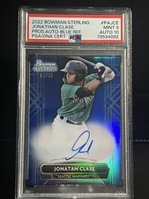 2022 Bowman Sterling Jonatan Clase Prospect Auto Blue Refractor /25 #PA-JCE