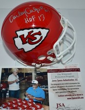 CURLEY CULP SIGNED CUSTOM FACE MASK MINI HELMET KANSAS CITY CHIEFS HOF13 JSA