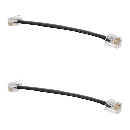 2 PCS Panel Connection Cable Foot Phone Extension 6-core Male to Telephone Line - Zdjęcie 4 z 12