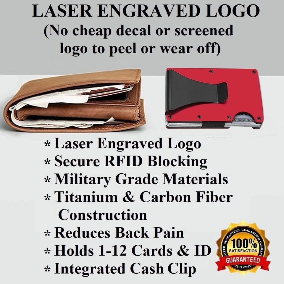 Бумажник с блокировкой радиочастотной идентификации Detroit Red Wings Guardian Angel титан углеродное волокно D7 - Изображение 3 из 4