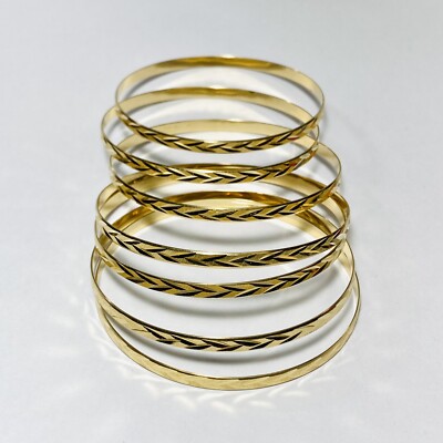 Vios 14K Yellow Gold Etched 8.1