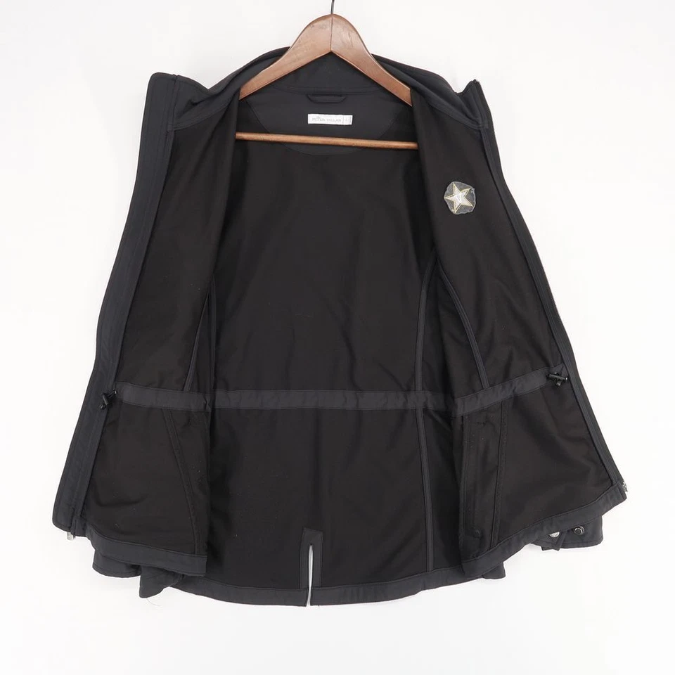 Chaqueta Vanderbilt Peter Millar para mujer grande negra cremallera completa golf cintura ceñida Foto 4 de 4