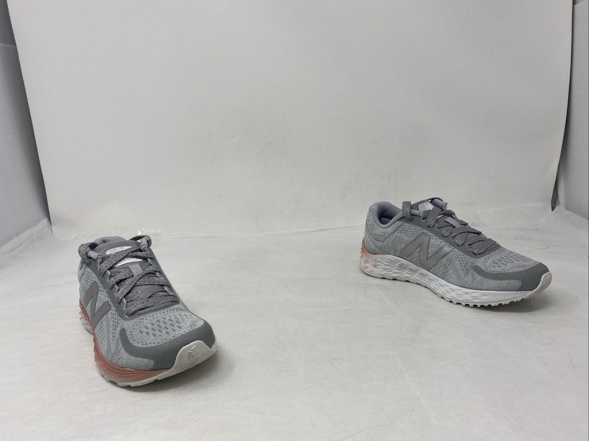 New Balance Girls Arishi V1 Running Shoe Grey/Rosegold 11M US
