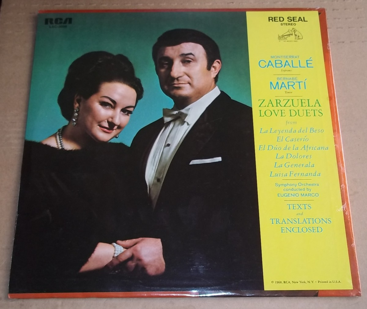 Montserrat Caballe/Bernabe Marti ZARZUELA LOVE DUETS - RCA