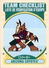 ARIZONA COYOTES ~ RETRO Team Checklist ~ 2021-22 O-Pee-Chee Hockey #552 ~ SP