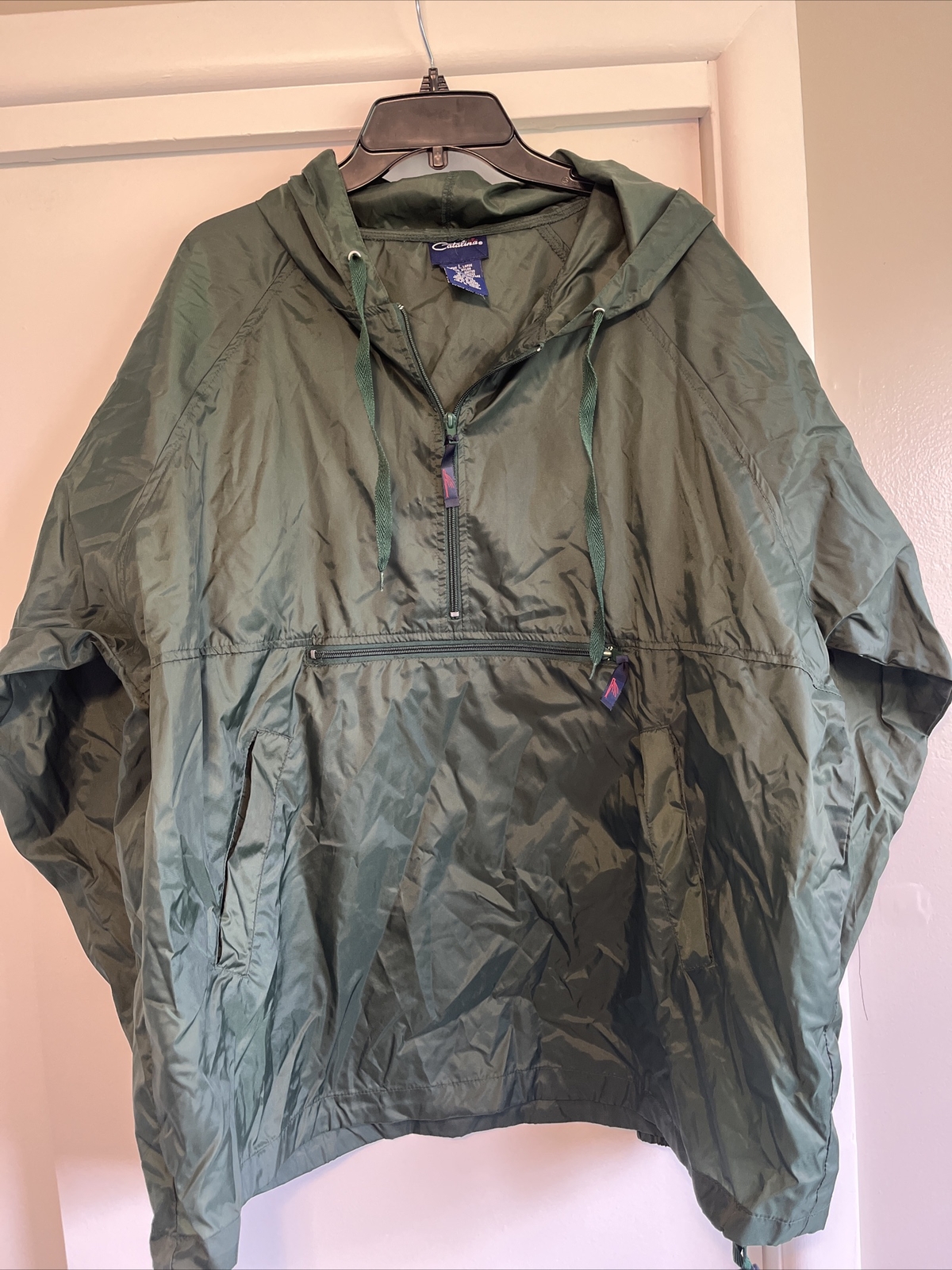 Vintage CATALINA Mens Windbreaker Jacket Size Medium Blue Nylon