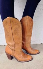 Vintage Western Dingo Leather Heeled Women's Embroidered Cowboy Boots SZ 5