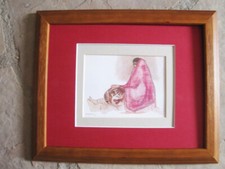 R C Gorman, Tiqua, Tiqua tribù struttura in legno opaco 8 x 10