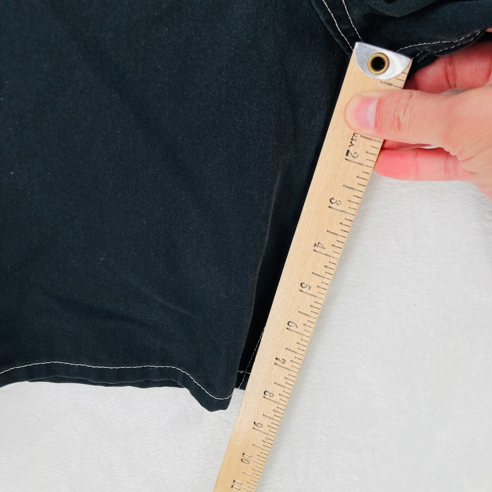 Vintage Kanvas by Katin Board Shorts Mens 34 Black 8" Inseam Button