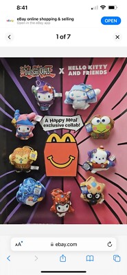 2024 McDonalds Happy Meal Toy Plush YU-GI-OH x HELLO KITTY