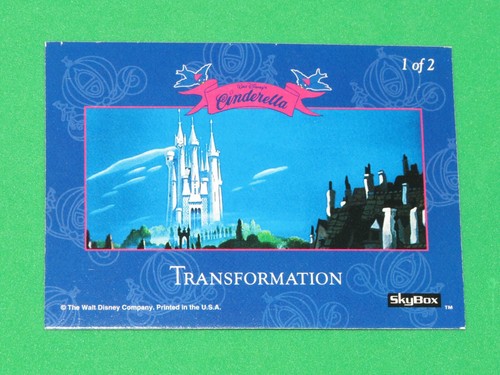 1995 Cinderella TRANSFORMATION insert 2 CARD Set Disney's CARTOON LENTICULAR - Picture 9 of 12