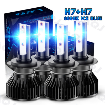 For Land Rover LR3 2005-2009 8000K Ice Blue LED Headlight High&Low Beam Bulb Kit