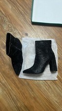 Rhinestone Black Booties