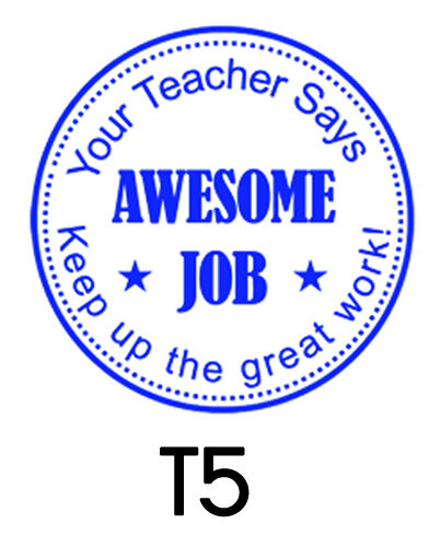 New 25mm Round Custom School Teacher Motivational Self inking Rubber Flash Stamp - Picture 9 of 15