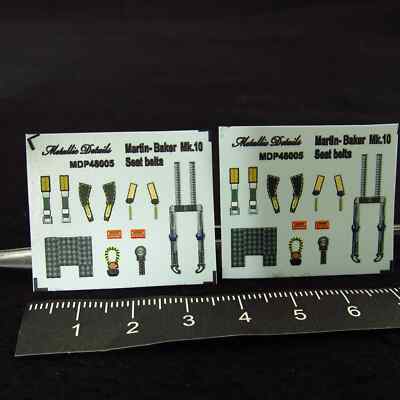3D Decals Martin-Baker Mk.10 Seat Belts for Scale Model Aircraft 1:48 MDP48005