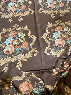 RAR Vintage Stoff Sanderson Kleinwort UNBENUTZT wunderschöne Rosen Blumen 5 Yds