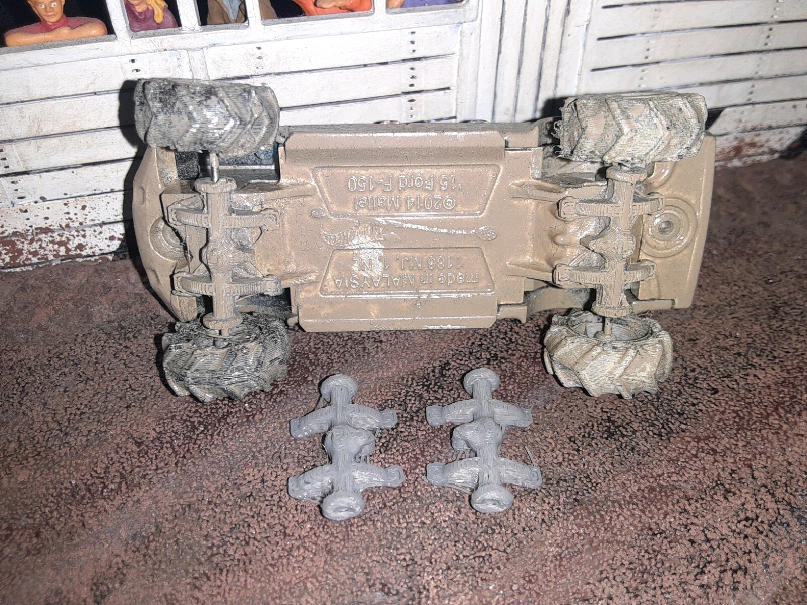 HoT 5 Swap sets Wheels Tire 1/64 Off Road Truck all terrain Real Riders lifted