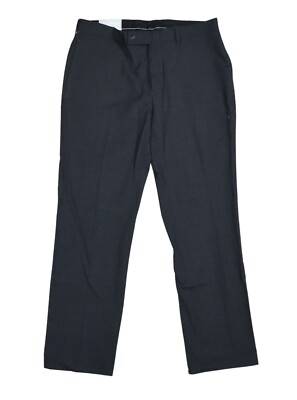 Calvin Klein Jerry Slim Fit Stretch Wool-Blend Dress Pants 34Wx30L NWT  Charcoal